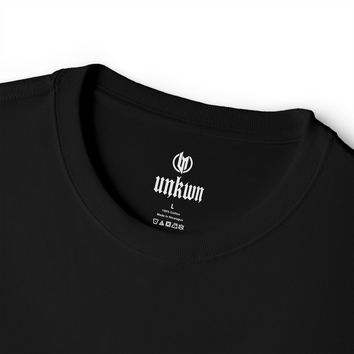 UNKWN Baggy Tee black back print detail