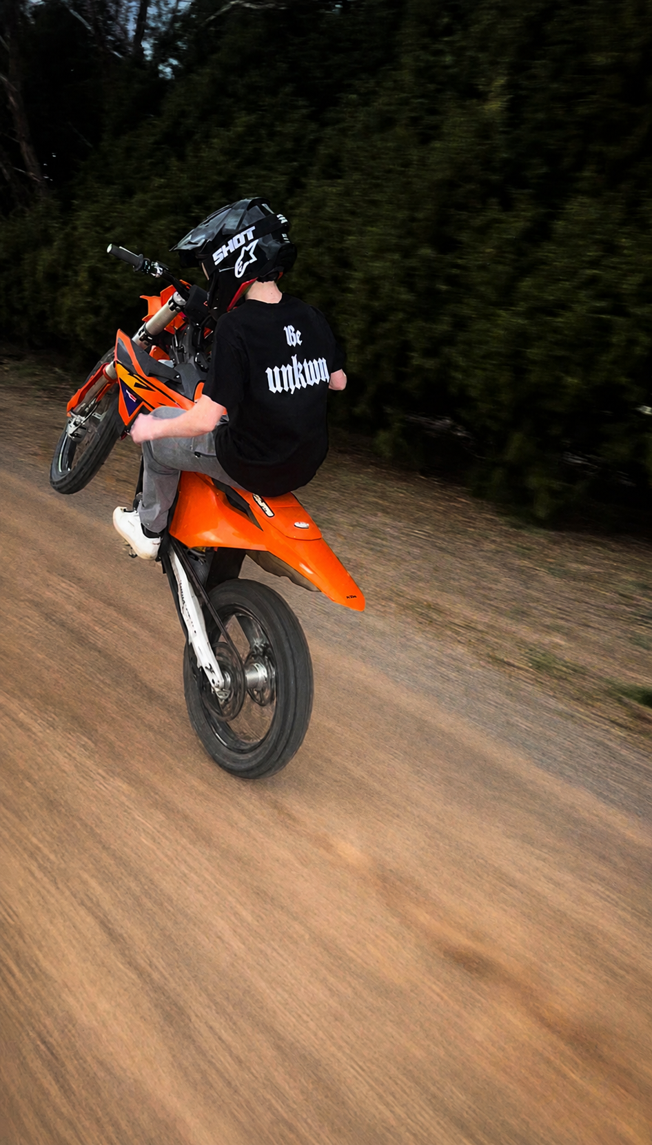 UNKWN rider on a dirtbike